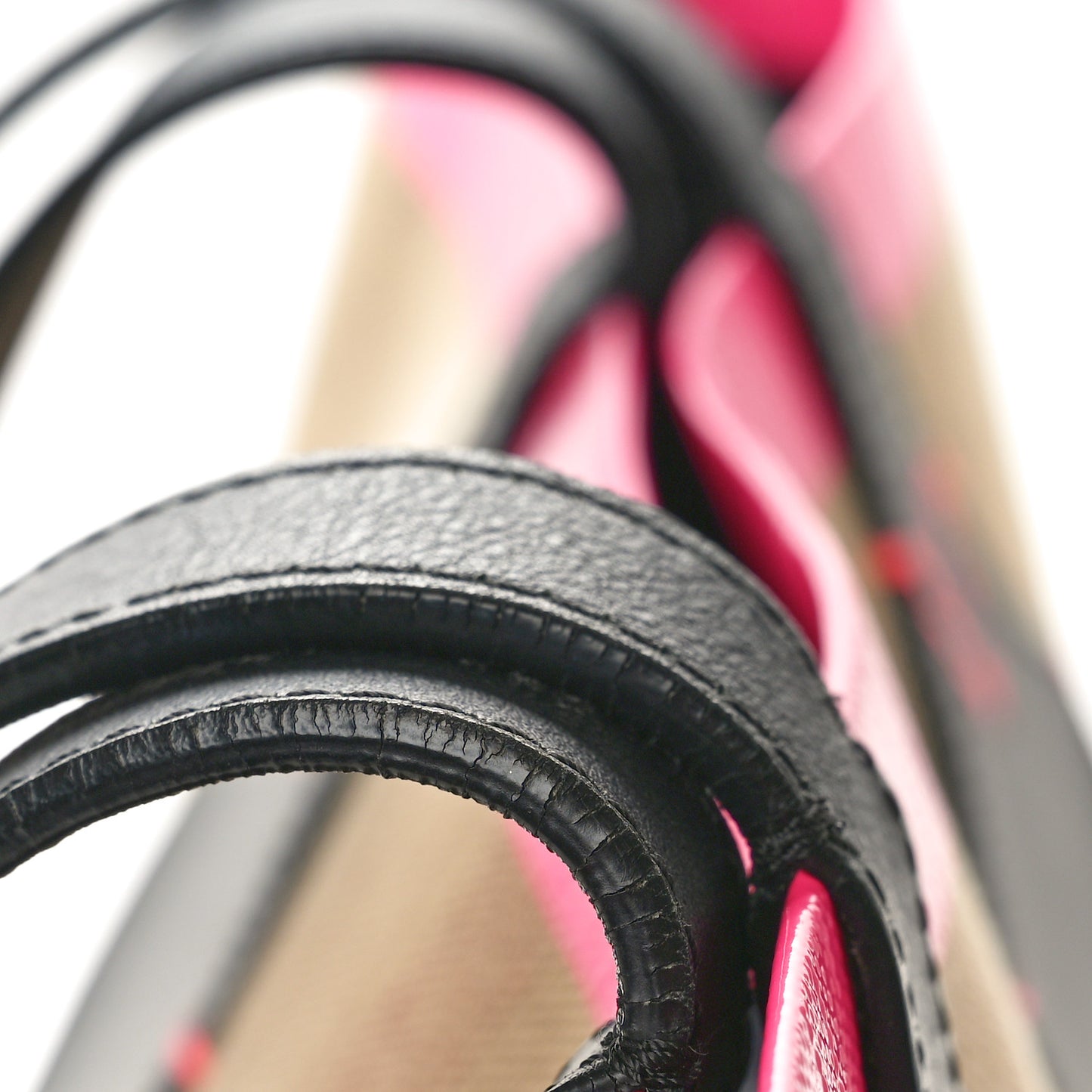 Canvas Mega Check The Giant Reversible Tote Black Neon Pink