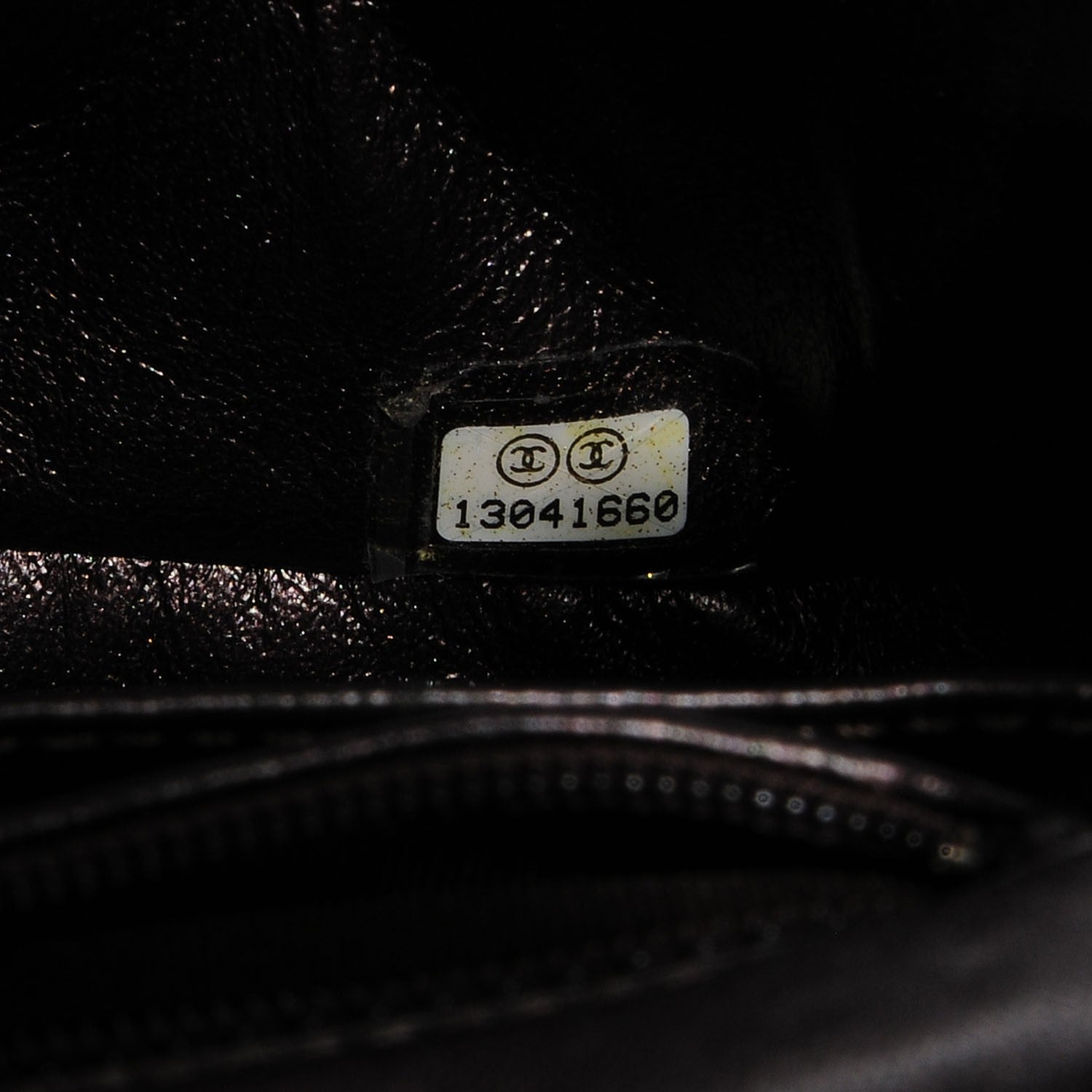 Chanel Lambskin Quilted Mini Square Flap Metallic Dark Grey 8 of 9
