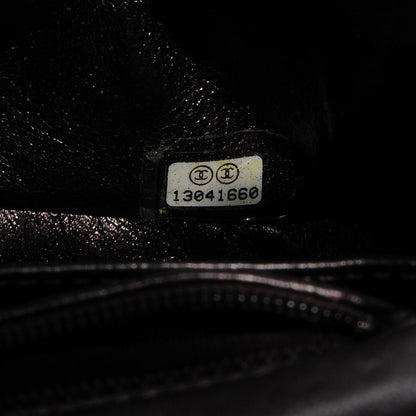 Chanel Lambskin Quilted Mini Square Flap Metallic Dark Grey 8 of 9