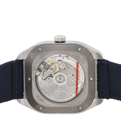 Hermes Titanium Nylon 39mm H08 Automatic Watch Bleu Abysse 4 of 5