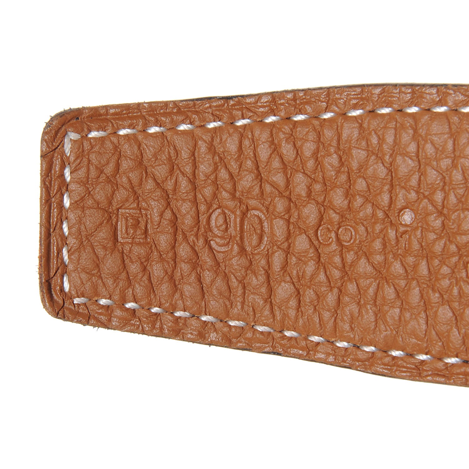 Hermes Togo and Box Reversible Constance 32mm H Belt 90 Gold Noir 6 of 7