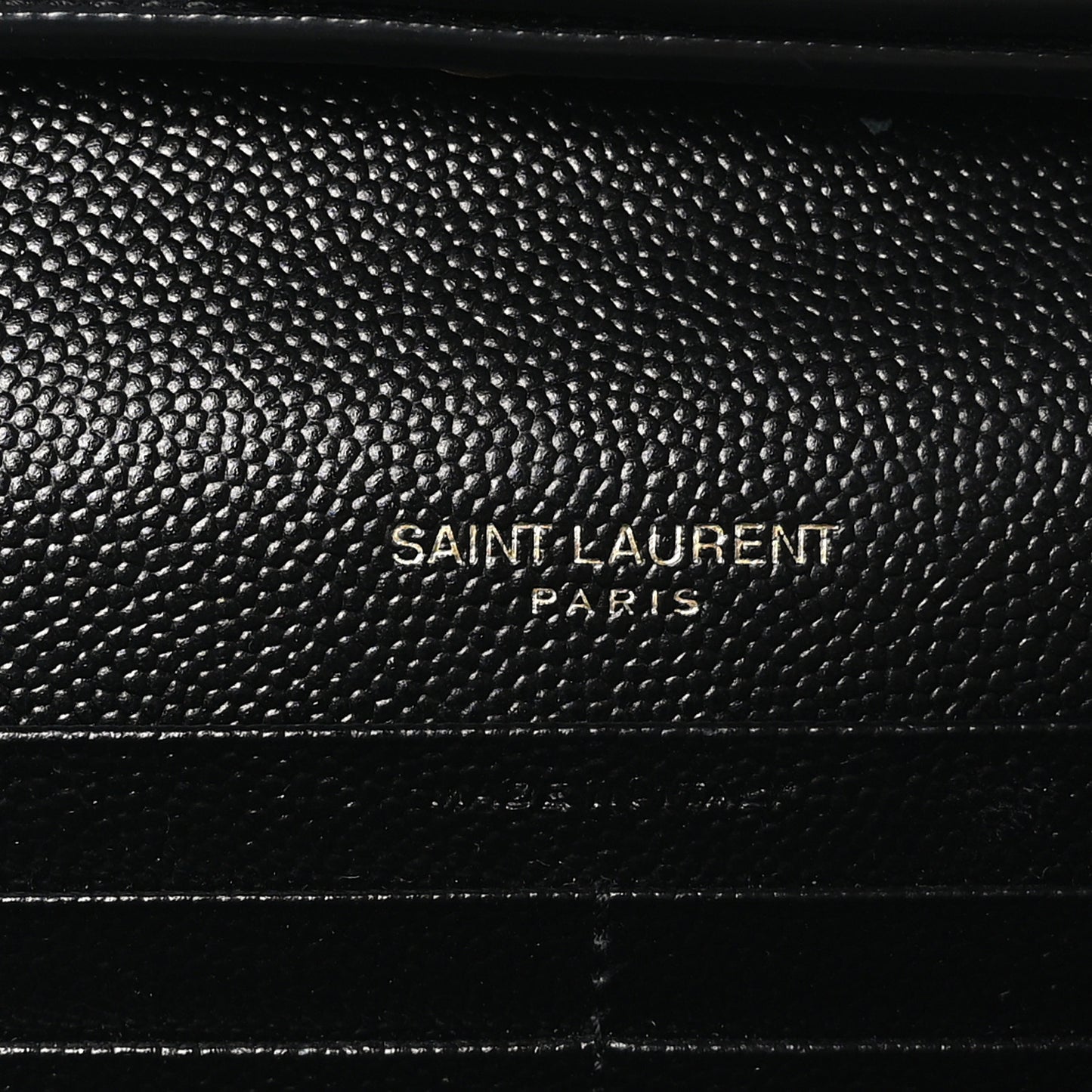 Grain De Poudre Matelasse Chevron Monogram Chain Wallet Black