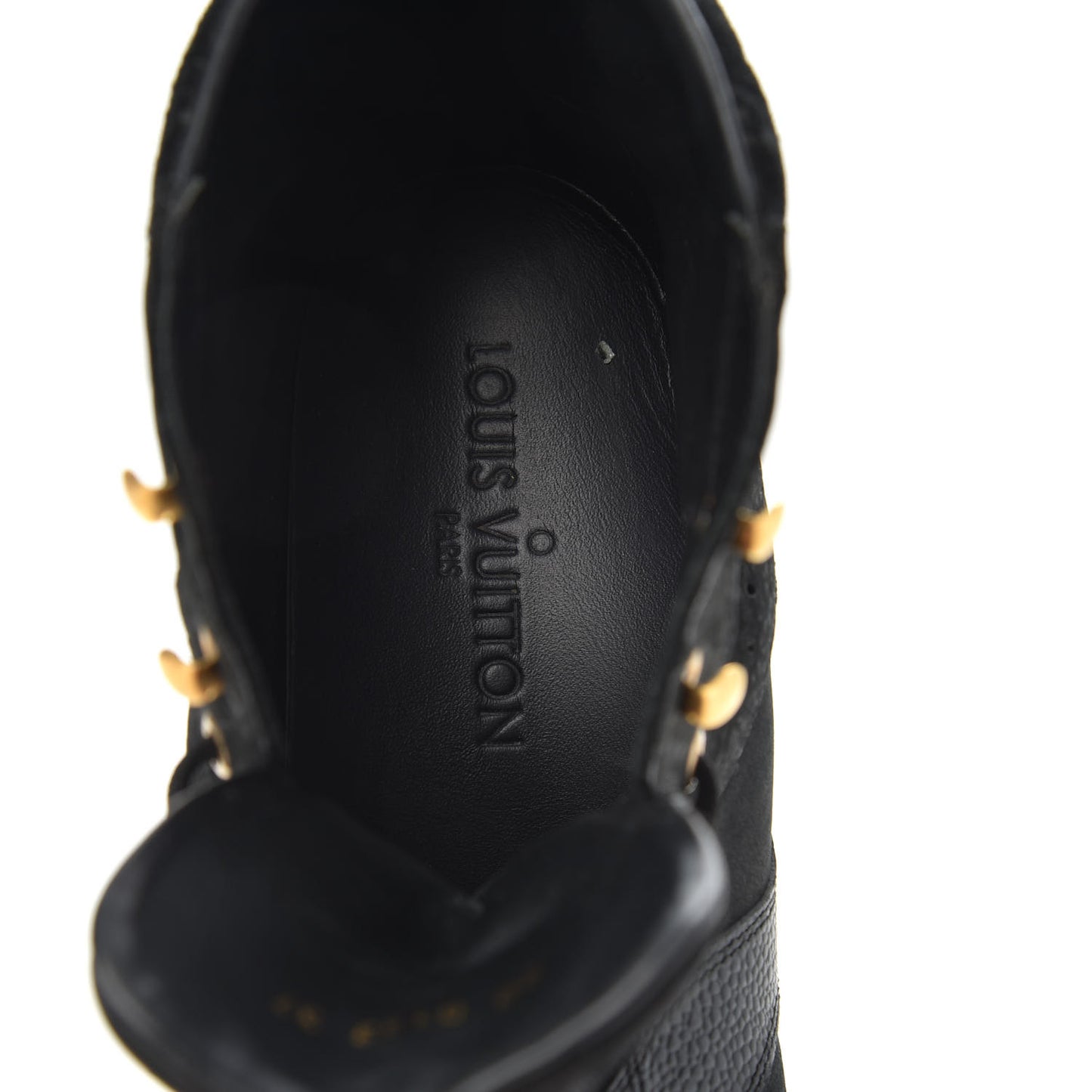 Calfskin Suede Monogram Cliff Top Wedge Sneakers 37 Black