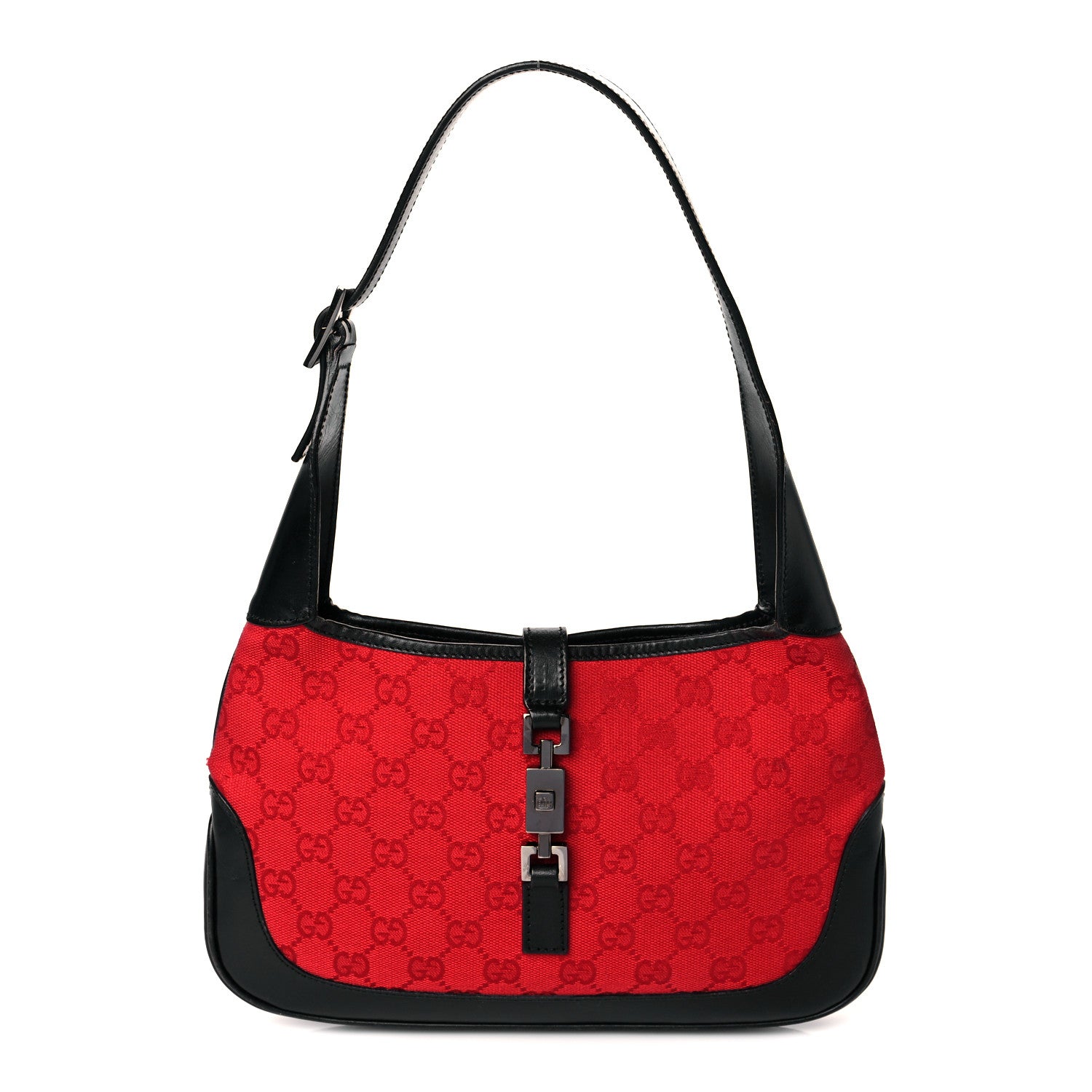 Gucci Monogram Jackie O Hobo Red 1 of 17