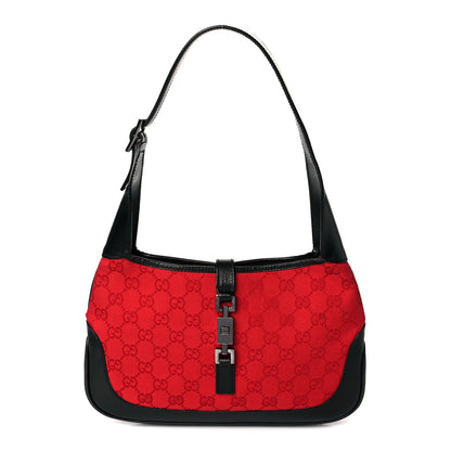 Gucci Monogram Jackie O Hobo Red 1 of 17