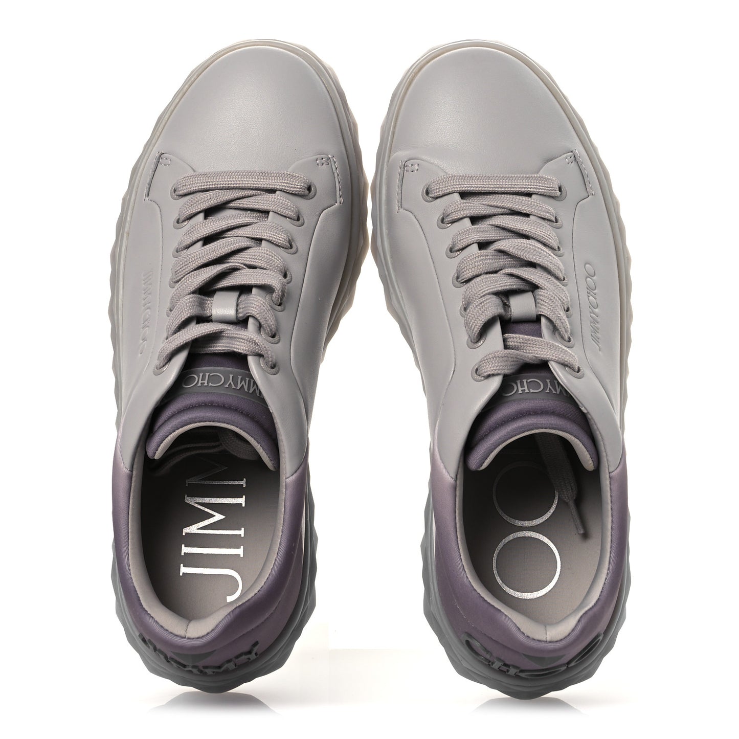 Nappa Diamond Maxi F II Platform Sneakers 39.5 Grey