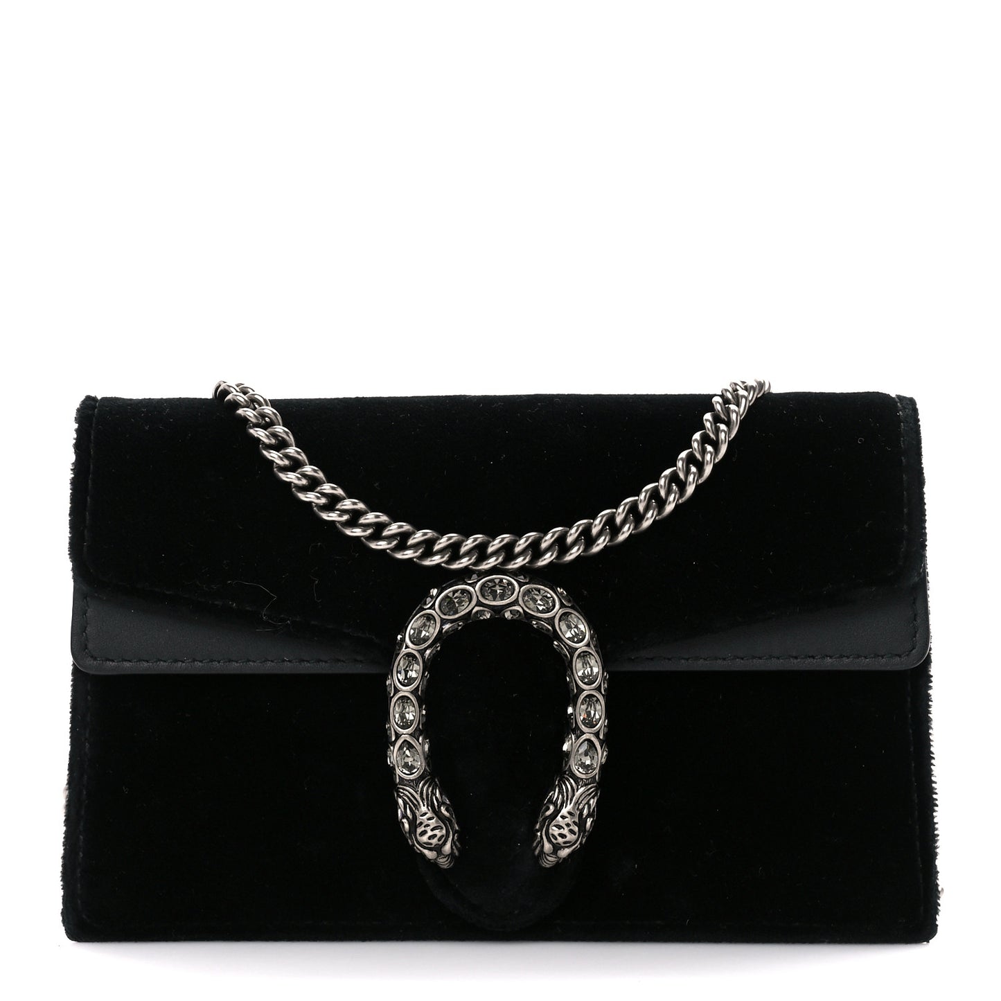 Suede Super Mini Dionysus Shoulder Bag Black