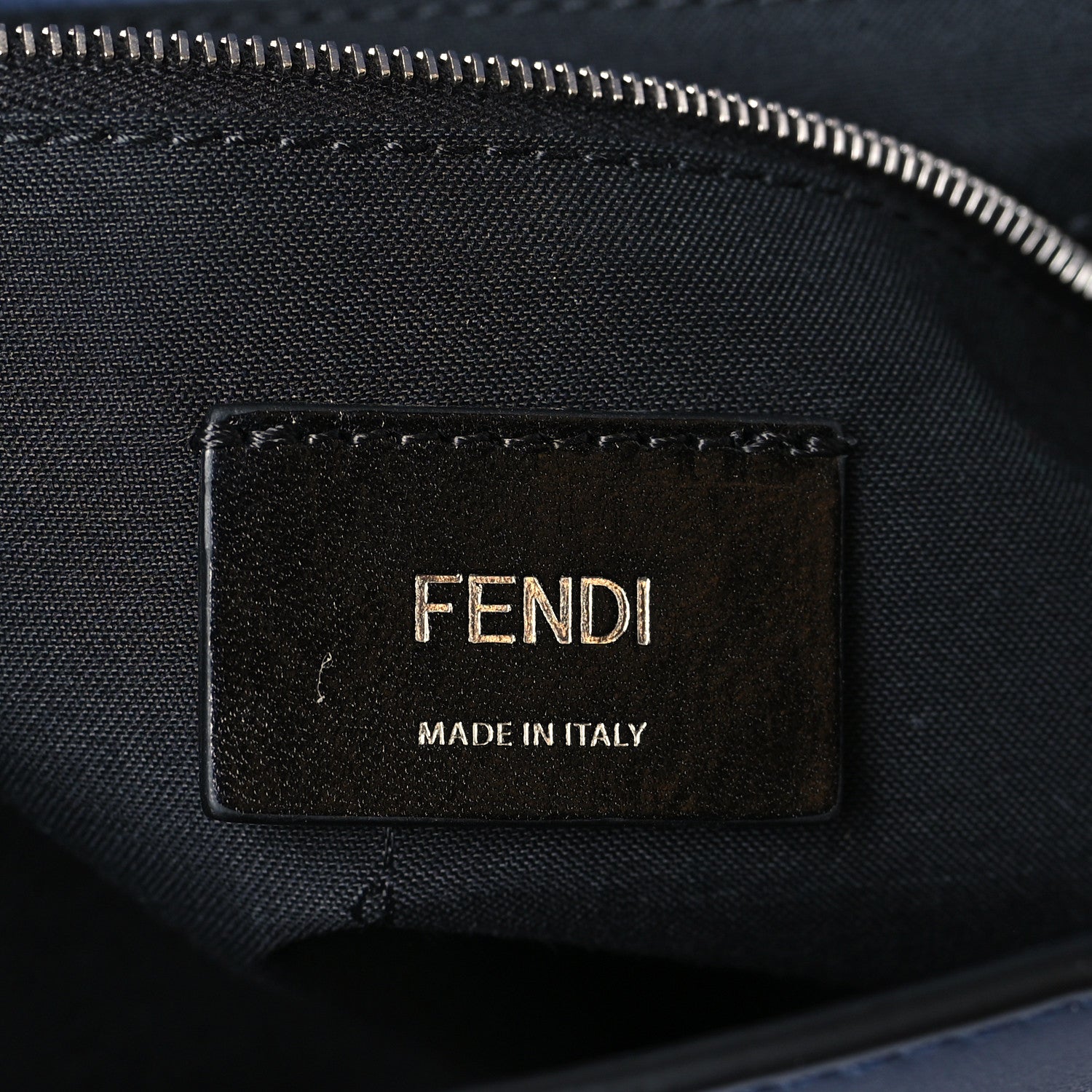 Fendi Vitello Grace FF Gradient Embossed Large Baguette Blueberry 6 of 9