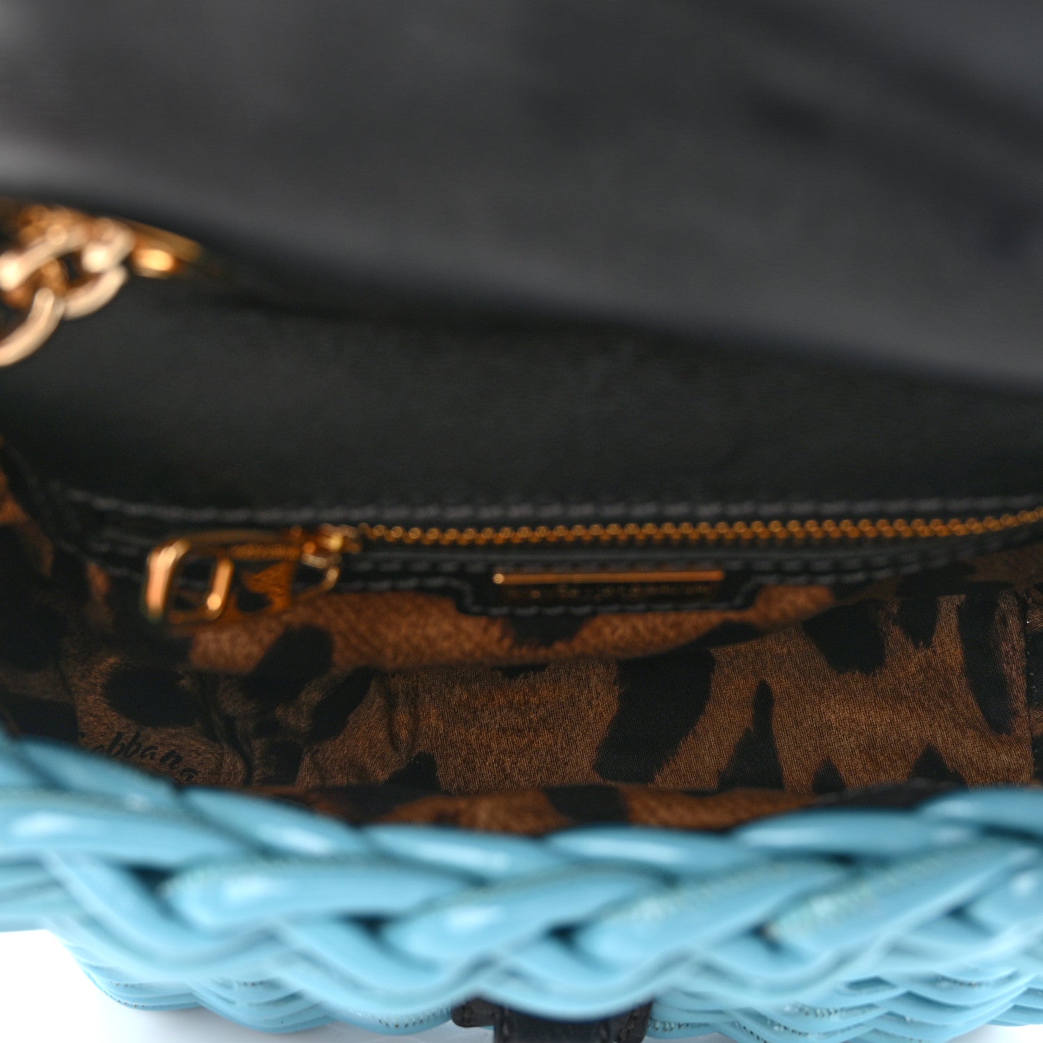 Dolce & Gabbana Woven Calfskin Padlock Shoulder Bag 5 of 12