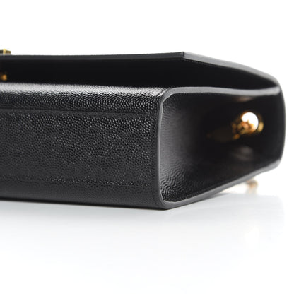 Saint Laurent Grain De Poudre Medium Classic Monogram Kate Satchel Black 10 of 10