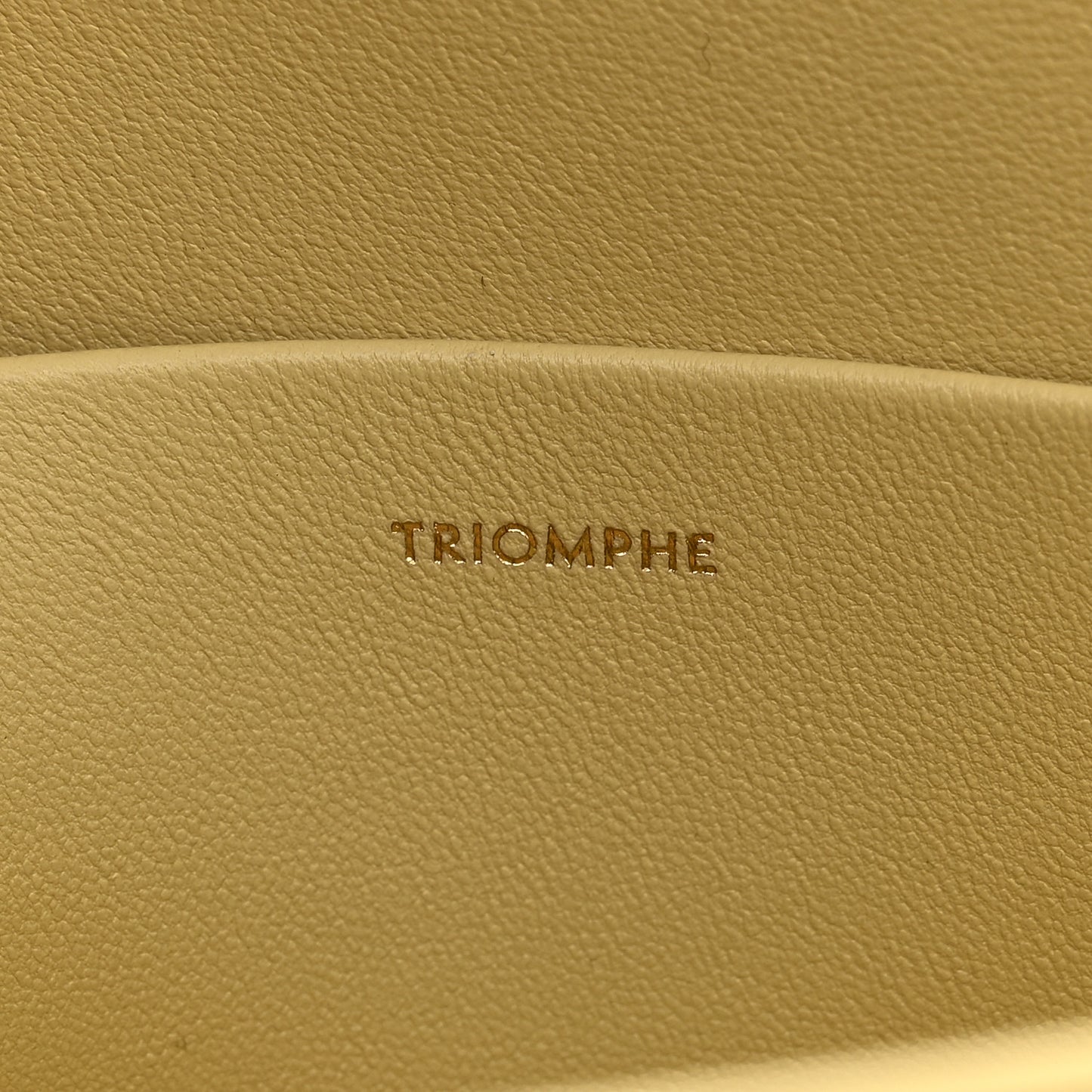 Shiny Calfskin Triomphe Shoulder Bag Papyrus