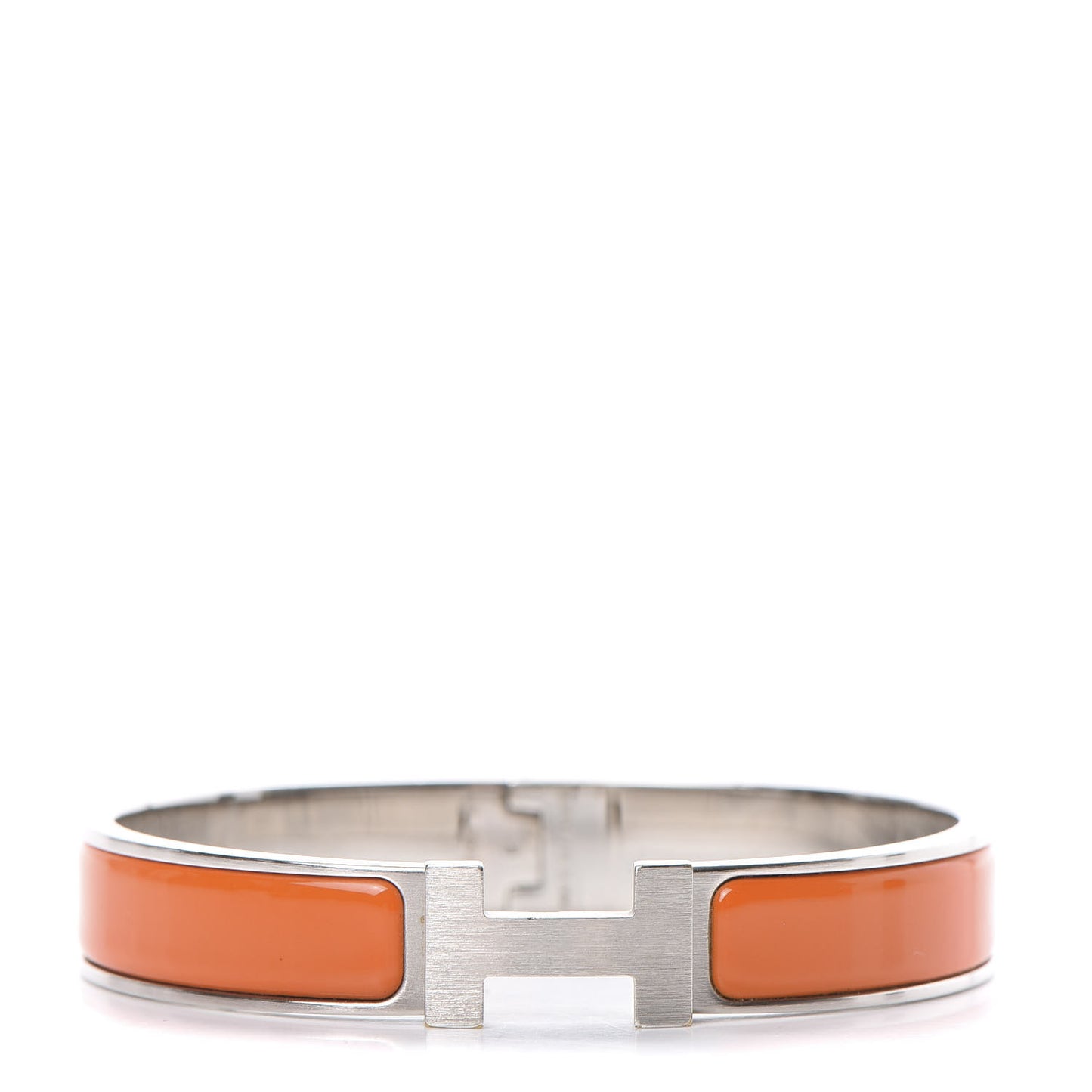 Matte Enamel Narrow Clic Clac HH Bracelet GM Orange