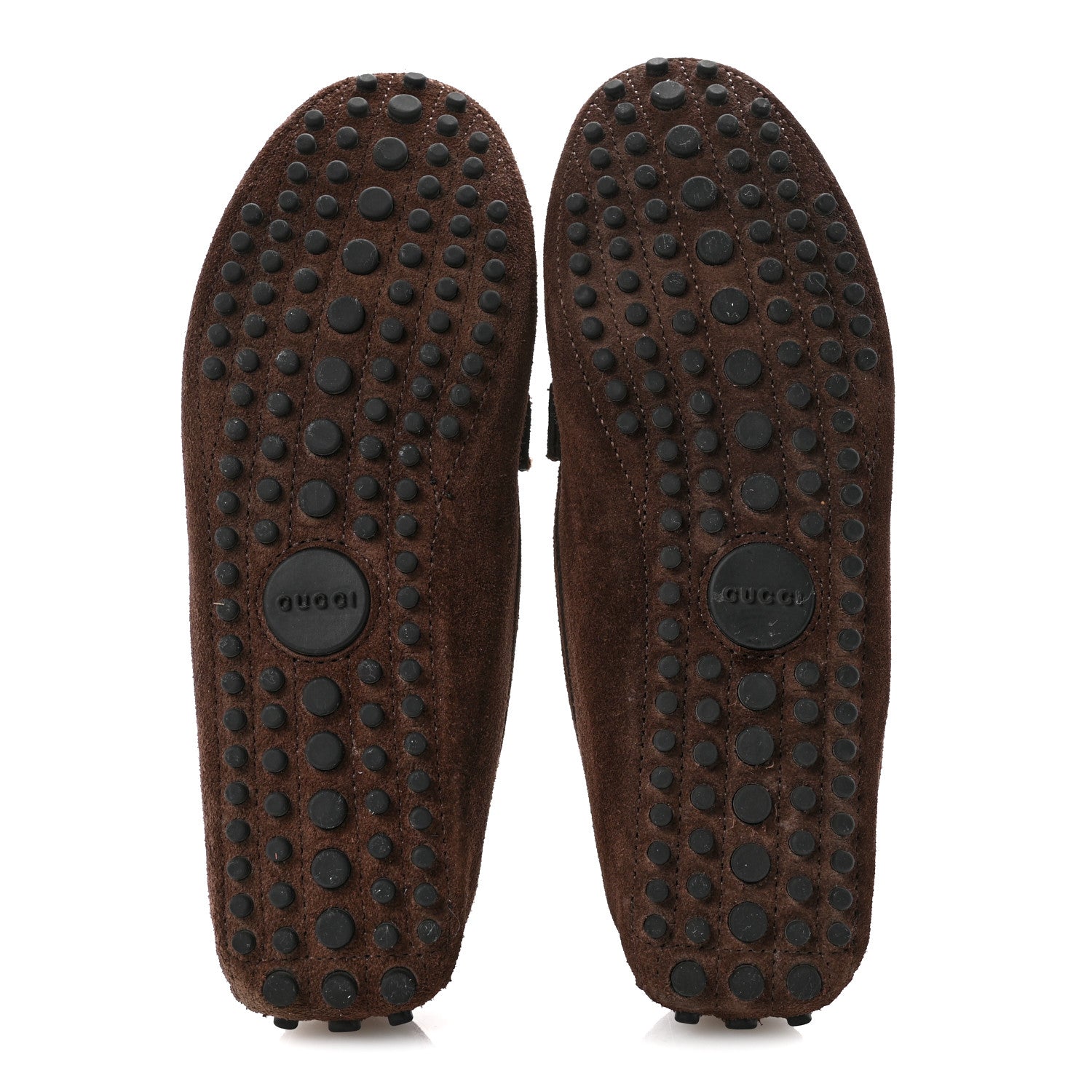 Gucci Suede GG Buckle Driver Loafers 38.5 Brown 6 of 9