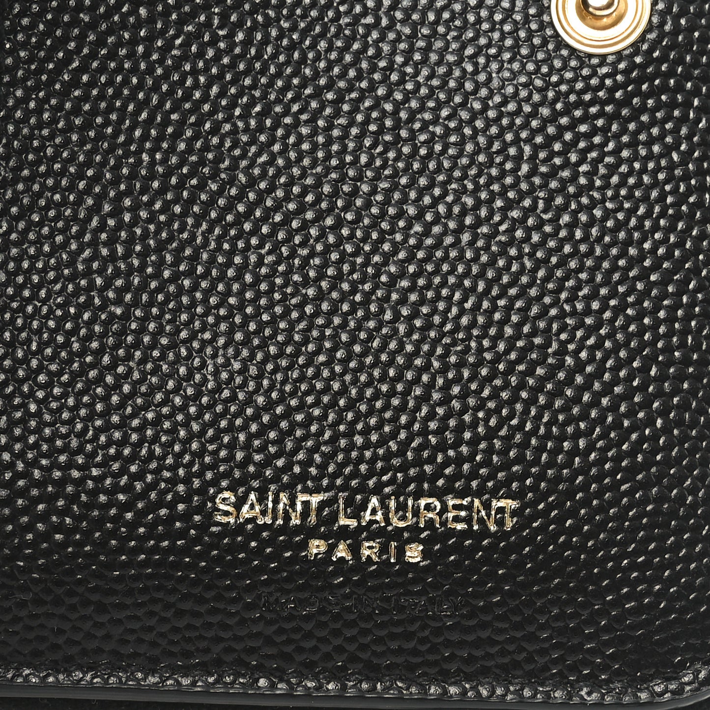 Grain De Poudre Matelasse Chevron Monogram Compact Zip Around Wallet Black