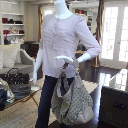 Gucci Monogram Large Jockey Hobo 2 of 12