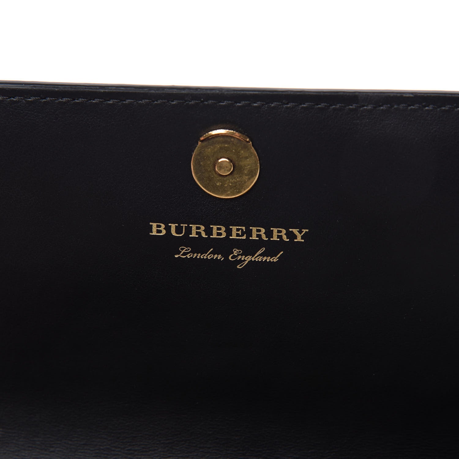 Burberry Vintage Check Henley Wallet On Chain Black 8 of 9