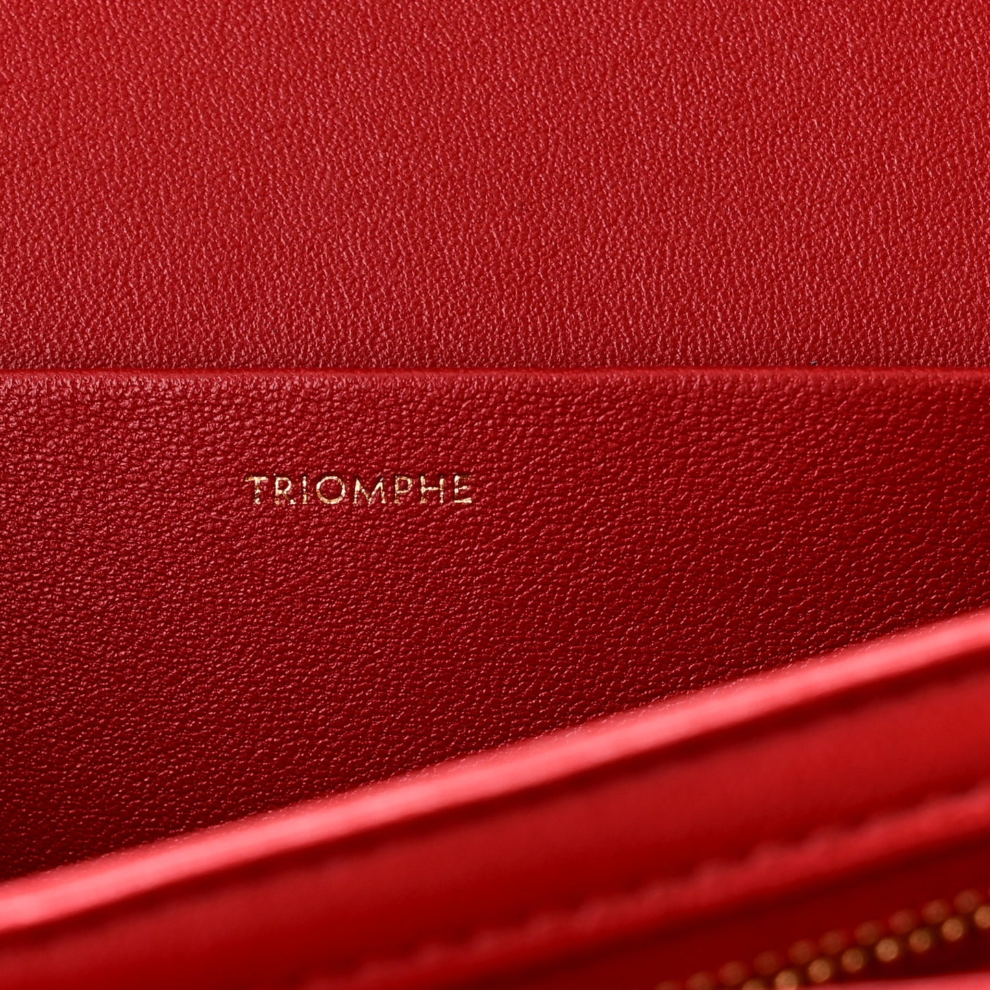 Shiny Calfskin Medium Triomphe Red