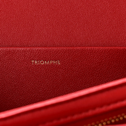 Celine Shiny Calfskin Medium Triomphe Red 7 of 11