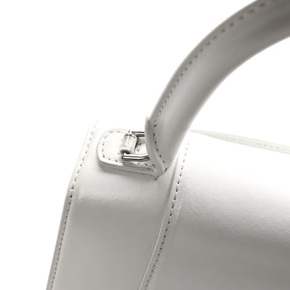 Balenciaga Shiny Box Calfskin Tonal B Small Hourglass Top Handle Bag White 11 of 11