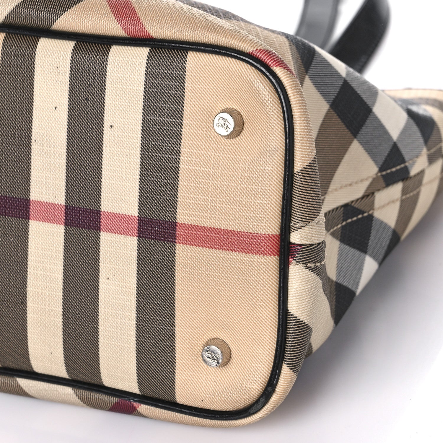 Burberry Supernova Check Small Nickie Tote Black 7 of 11