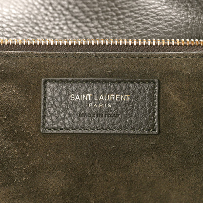 Saint Laurent Grained Deerskin Bea Tote Musk 6 of 9