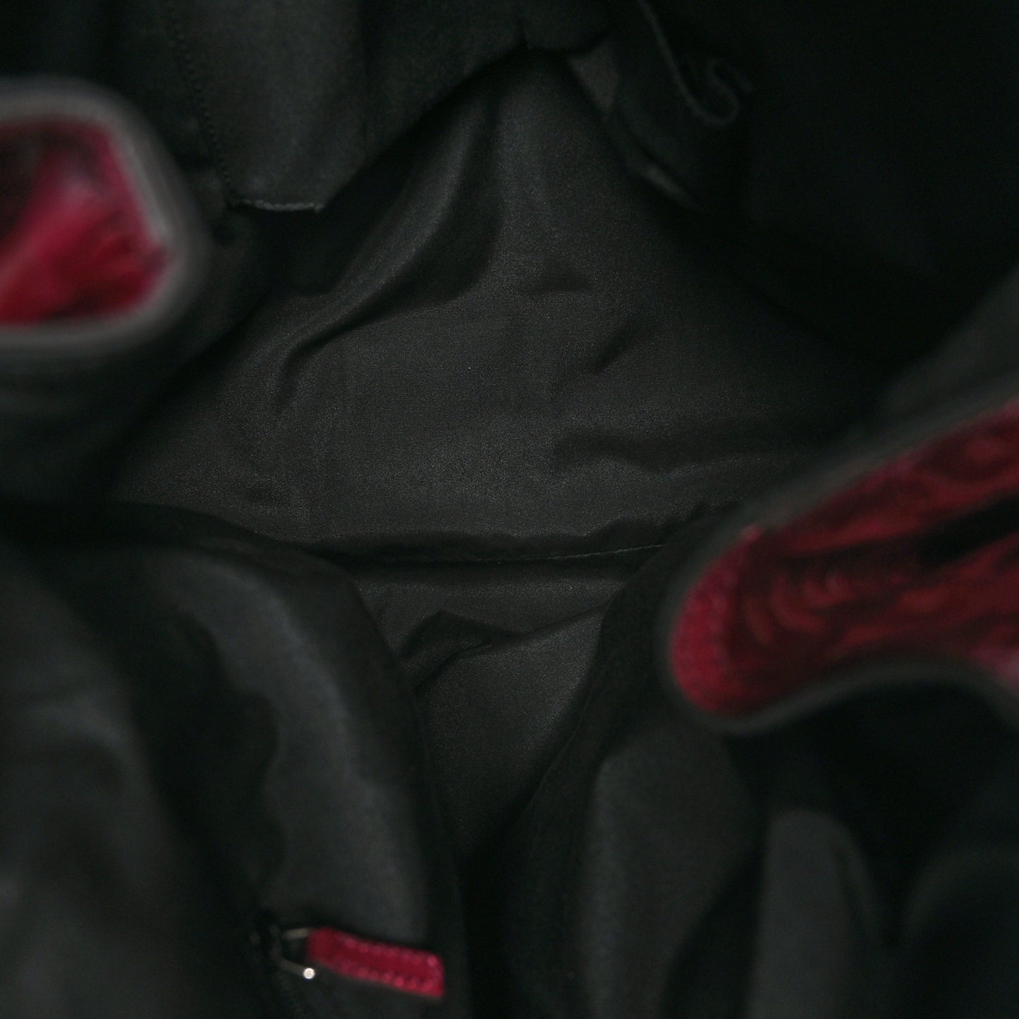 Horsebit Embossed Full Moon Tote Red