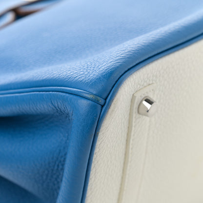 Hermes Togo Bi-Color Birkin 35 Mykonos White 9 of 17