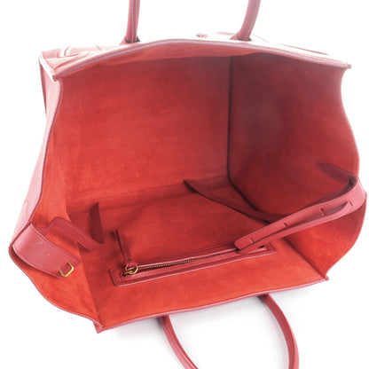 Celine Supple Calfskin Medium Phantom Luggage Red 5 of 11