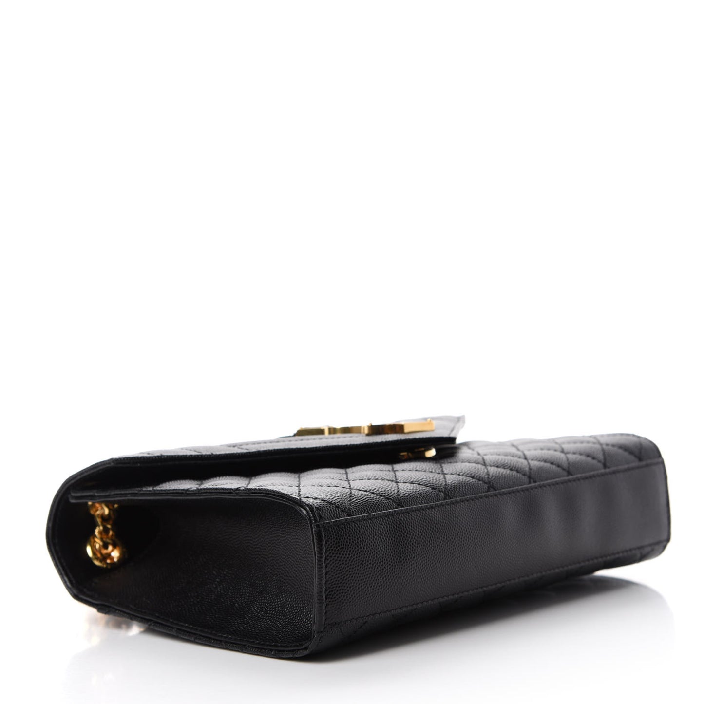 Grain De Poudre Textured Mixed Matelasse Triquilt Medium Monogram Satchel Black