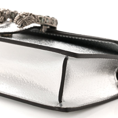 Gucci Metallic Calfskin Super Mini Dionysus Shoulder Bag Silver 10 of 11