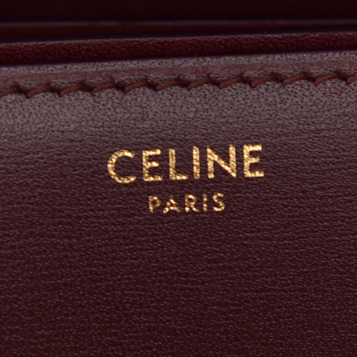 Celine Box Calfskin Small Classic Box Flap Bag Burgundy 6 of 9