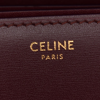 Celine Box Calfskin Small Classic Box Flap Bag Burgundy 6 of 9