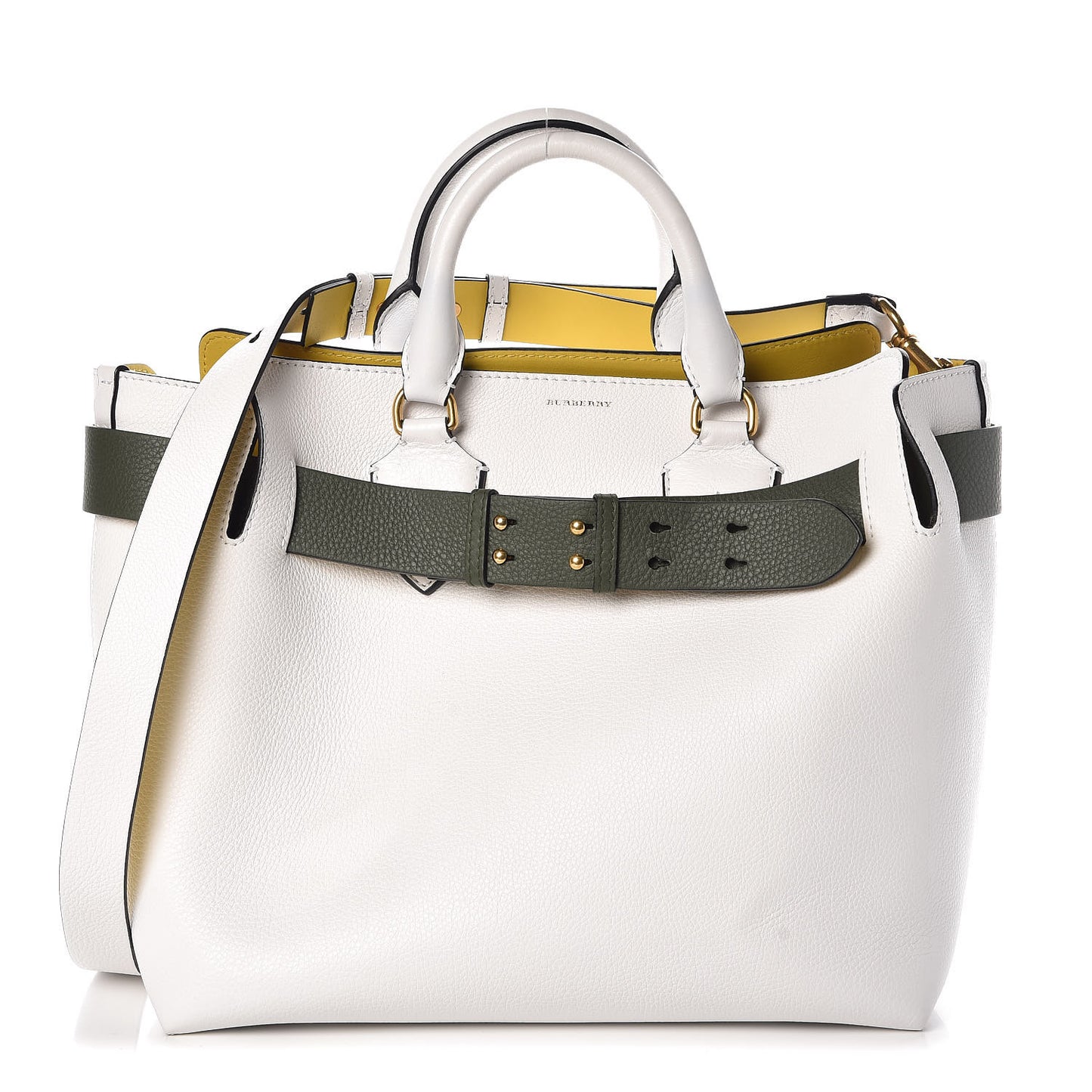 Soft Grain Calfskin Medium Belt Bag Chalk White