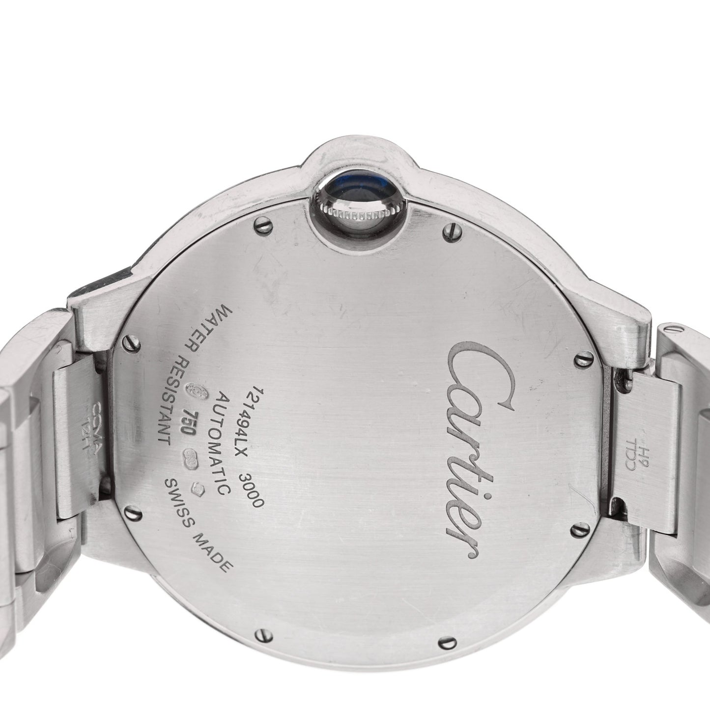 18K White Gold Diamond Pave Bezel 42mm Ballon Bleu De Cartier Automatic Watch