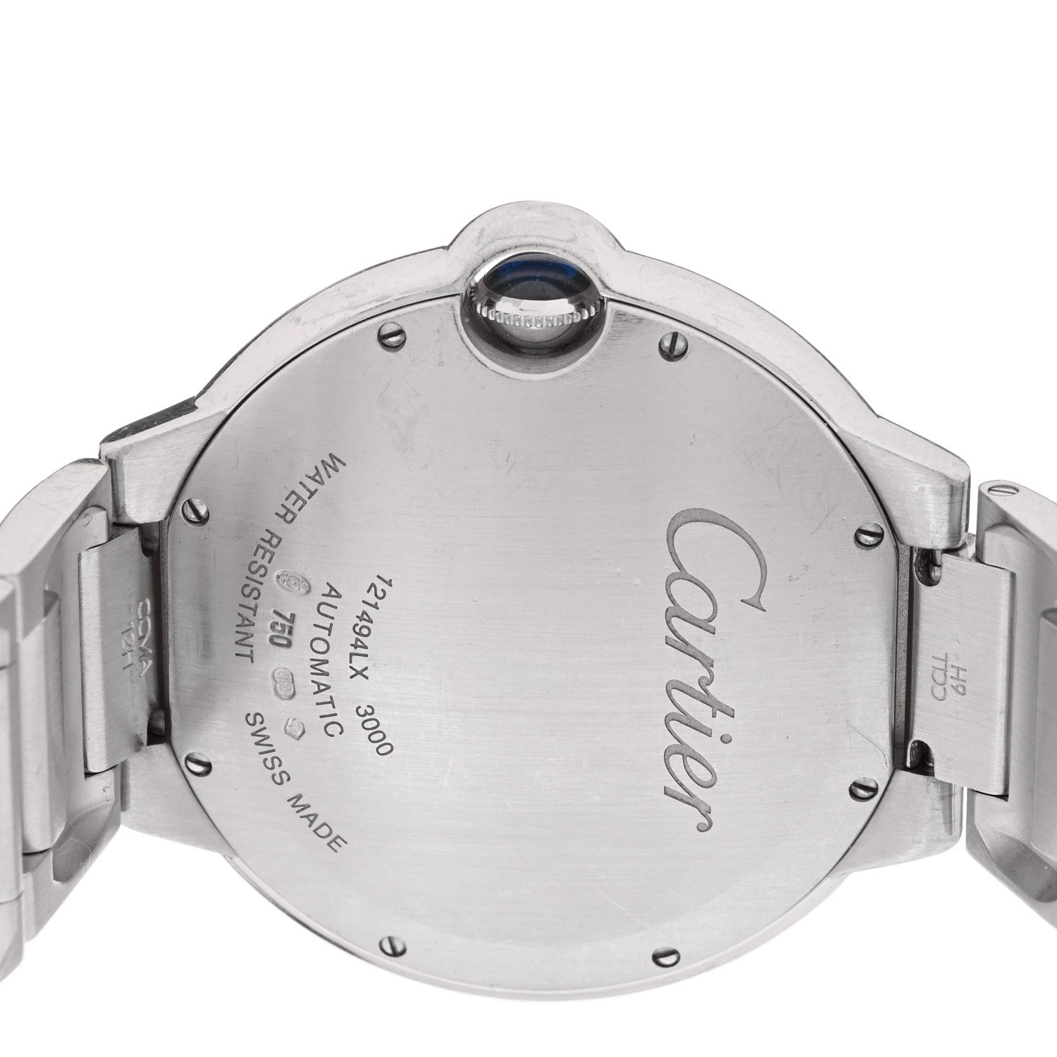Cartier 18K White Gold Diamond Pave Bezel 42mm Ballon Bleu De Cartier Automatic Watch 4 of 5