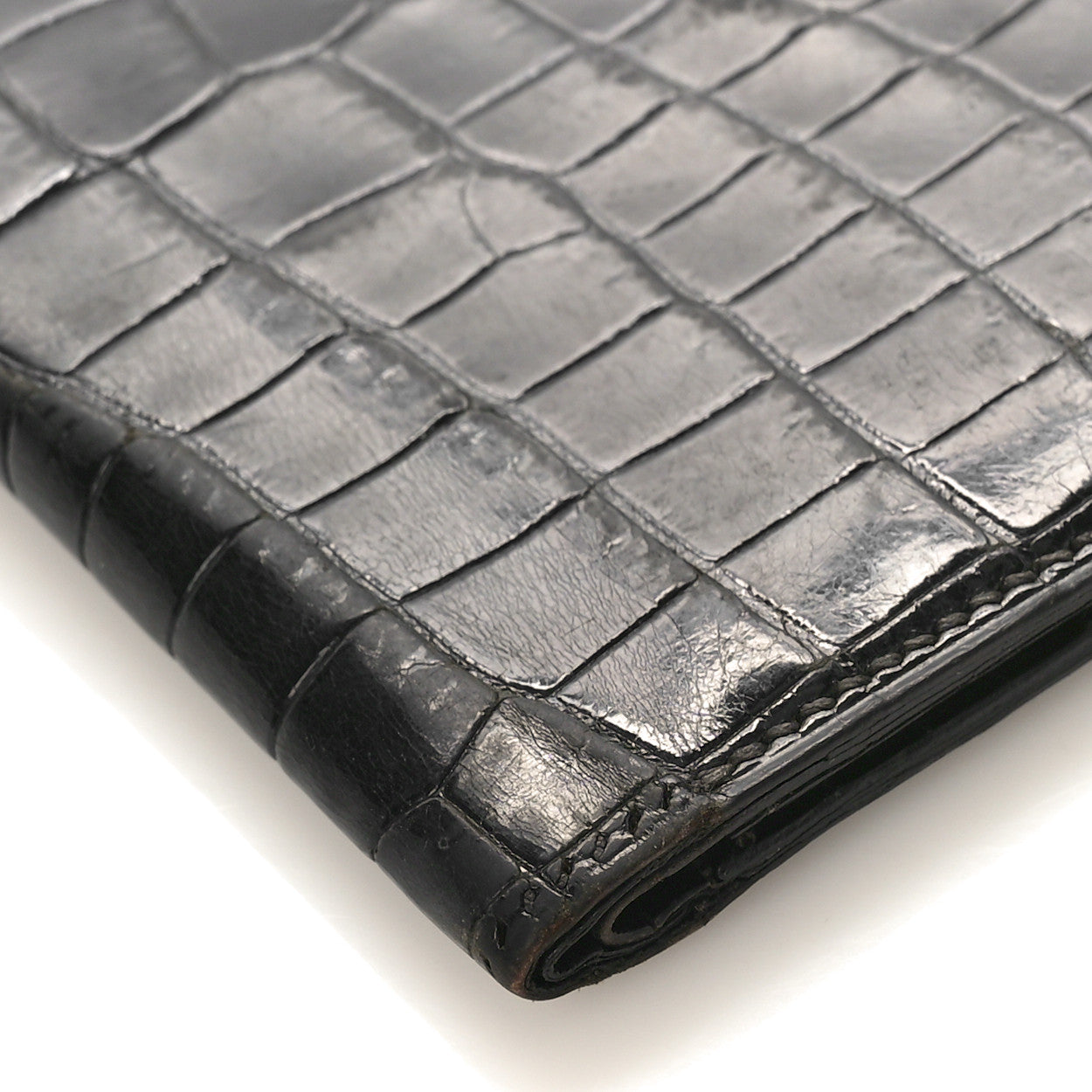 Alligator Bi-Fold Wallet Black
