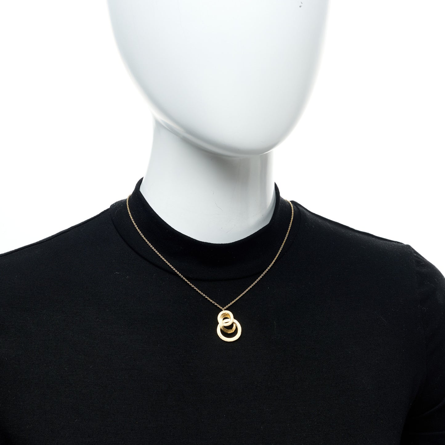 18K Yellow Gold Jaipur Circle Link Pendant Necklace