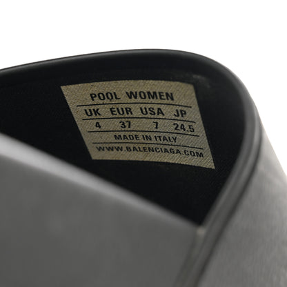 Balenciaga Rubber Logo Pool Slide Sandals 37 Black 5 of 7