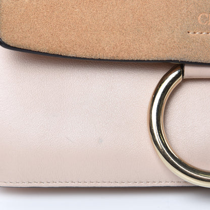 Chloe Suede Calfskin Small Faye Shoulder Bag Cement Pink 15 of 16