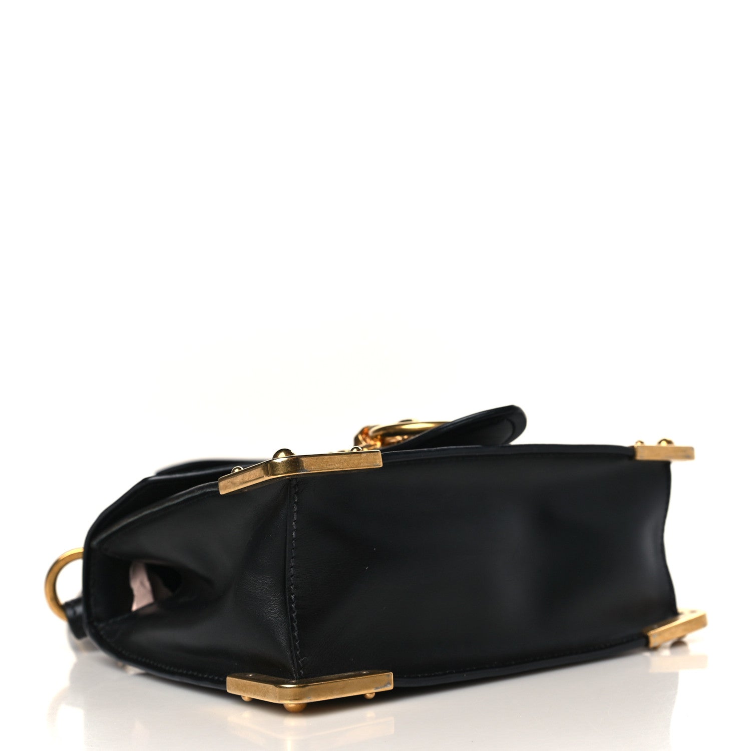 Prada Antic Soft Saffiano Lions Head Cahier Shoulder Bag Black 4 of 8