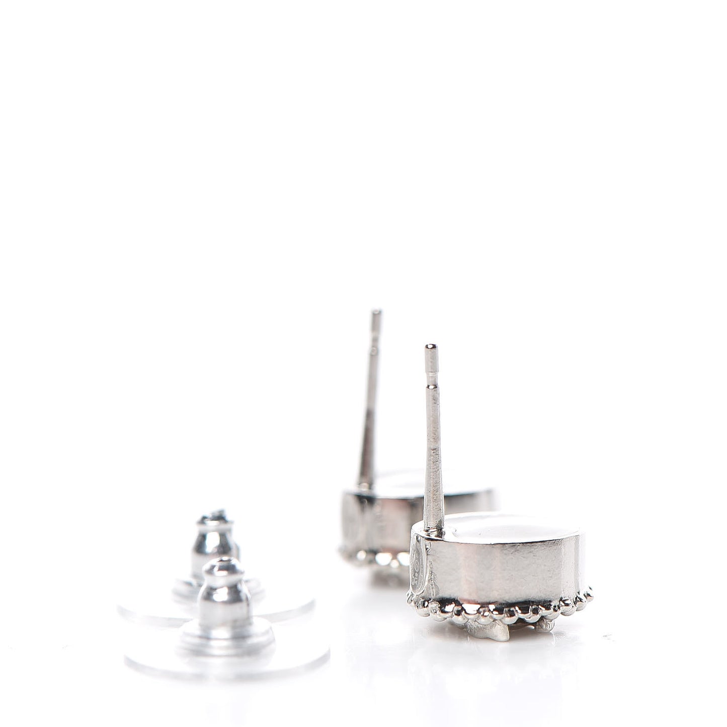 Crystal CC Earrings Silver