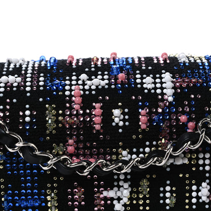 Chanel Crystal Tweed CC Medium Double Flap Black 8 of 10
