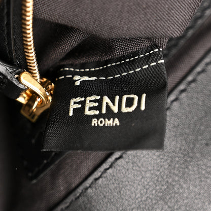 Fendi Shearling Vitello Dolce Macro FF 1974 Baguette Tobacco Black 8 of 11