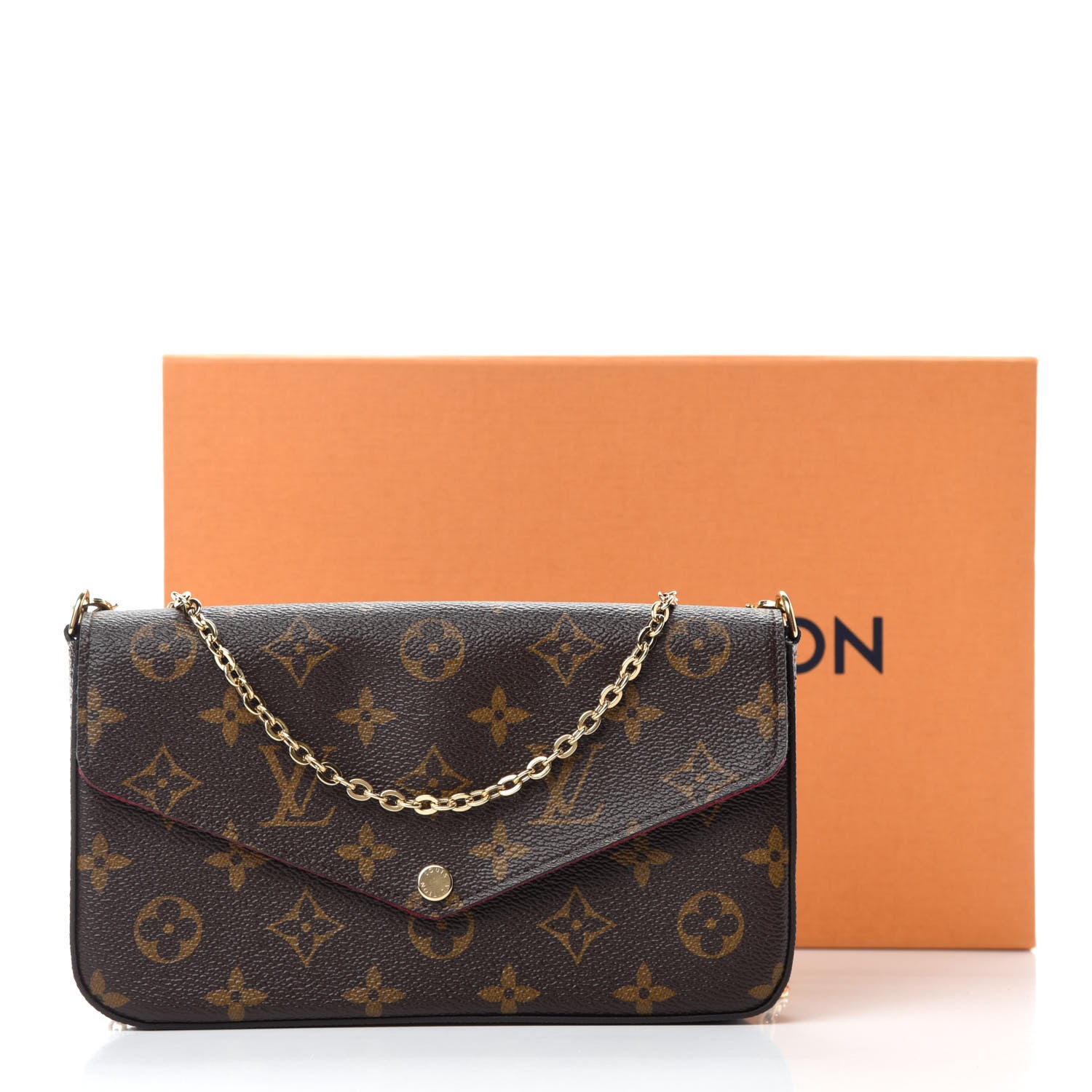 Louis Vuitton Monogram Pochette Felicie Chain Wallet Fuchsia 13 of 13