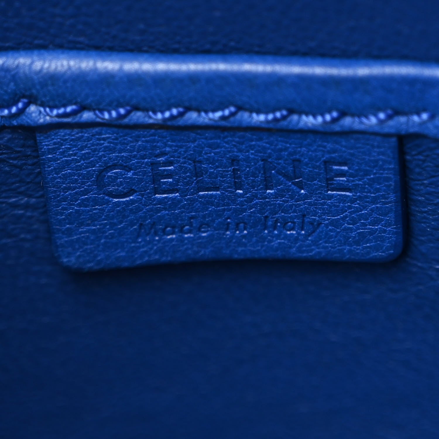 Celine Smooth Calfskin Nano Luggage Royal Blue 6 of 10