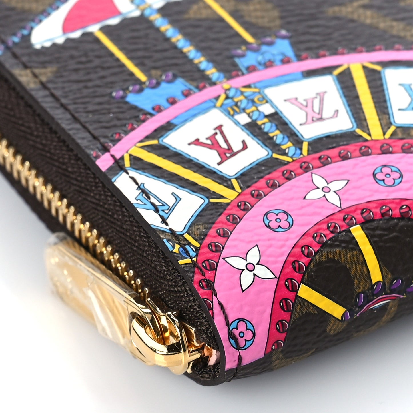 Monogram 2020 Christmas Animation Big Wheel Zippy Coin Purse Rose Ballerine