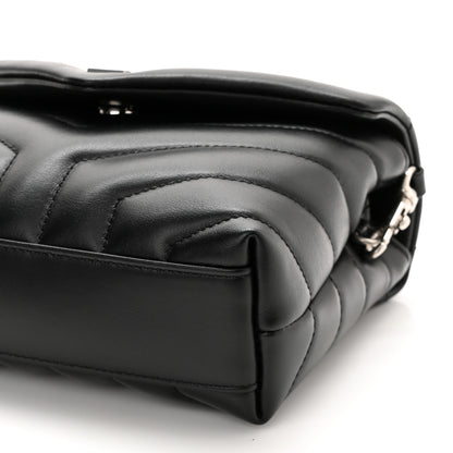 Saint Laurent Calfskin Y Quilted Monogram Toy Loulou Crossbody Bag Black 10 of 12