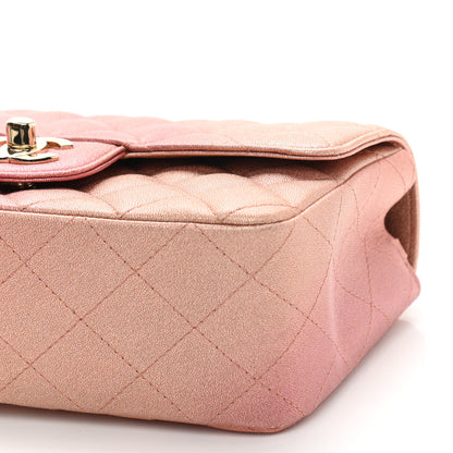 Chanel Metallic Lambskin Quilted Ombre Mini Rectangular Flap Pink 10 of 11