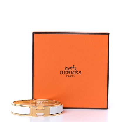 Hermes Enamel Narrow Clic Clac H Bracelet PM White 6 of 6