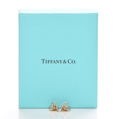 Tiffany 18K Rose Gold Paloma's Venezia Goldoni Heart Earrings 9 of 9